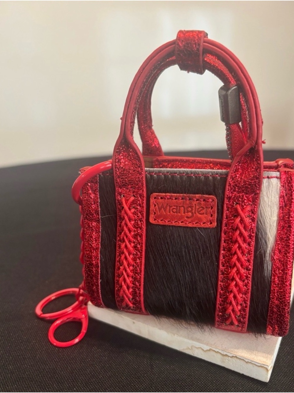 Wrangler Red and Black Mini Handheld Bag
